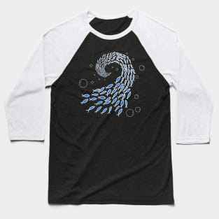 School of Fish - Blue Baseball T-Shirt
